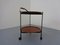 Mid-Century Folding Teak & Metal Serving Bar Cart, 1960s 5