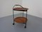 Mid-Century Folding Teak & Metal Serving Bar Cart, 1960s 1