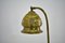 Lampada da tavolo vintage in stile secessione viennese in ottone e vetro, anni '30, Immagine 4