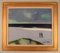 Knud Horup, paisaje de playa modernista, siglo XX, óleo sobre lienzo, Imagen 1