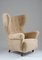 Großer dänischer Mid-Century Sessel aus Schafsfell, 1940er 2