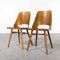 Honey Beech Dining Chairs by Radomir Hoffman, 1950s, Set of 2 7