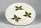 White Ceramic Plate with Green Edges and Agrifoglio Decoration by Bozzi Appignano, 1990s, Image 1