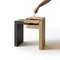 Yume Bedside Table in Oak and Nero Marquina Stone from Joyful Homes 2