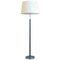 Mid-Century Leather Chrome Floor Lamp from Atelje Lyktan, Sweden, 1960s, Image 1