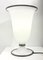 Lámpara de mesa Mid-Century de cristal de Murano blanco atribuida a Barovier & Toso, Italia, años 50, Imagen 6