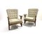 Mid-Century Wooden Armchairs attributed to Guillerme & Chambron, France, 1960s, Set of 2, Image 3