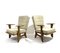 Mid-Century Wooden Armchairs attributed to Guillerme & Chambron, France, 1960s, Set of 2, Image 5