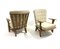 Mid-Century Wooden Armchairs attributed to Guillerme & Chambron, France, 1960s, Set of 2, Image 8