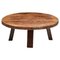 Rustic Wabi-Sabi Round Coffee Table, 1950s 1