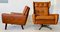Mid-Century Danish Cognac Leather Lounge Chairs by Svend Skipper, Set of 2 6