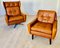 Mid-Century Danish Cognac Leather Lounge Chairs by Svend Skipper, Set of 2 3