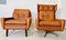 Fauteuils Mid-Century en Cuir Cognac par Svend Skipper, Danemark, Set de 2 5