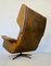 Vintage Leather Lounge Chair & Footstool from Sigurd Resell, 1970s, Set of 2 7