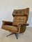 Vintage Leather Lounge Chair & Footstool from Sigurd Resell, 1970s, Set of 2 8