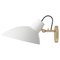 VV Fifty White and Brass Wall Lamp by Vittoriano Viganò for Astap 1