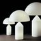 Small Atoll White Glass Table Lamp by Vico Magistretti for Oluce 3