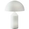 Kleine weiße Tischlampe aus Atoll von Vico Magistretti für Oluce 6