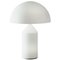 Small Atoll White Glass Table Lamp by Vico Magistretti for Oluce, Image 6