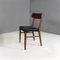Mid-Century Italian Black Faux Leather and Wood Chairs, 1960s, Set of 4, Image 5