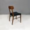 Italienische Mid-Century Stühle aus schwarzem Kunstleder & Holz, 1960er, 4er Set 8