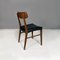 Mid-Century Italian Black Faux Leather and Wood Chairs, 1960s, Set of 4 8