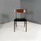 Italienische Mid-Century Stühle aus schwarzem Kunstleder & Holz, 1960er, 4er Set 7