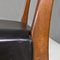 Italienische Mid-Century Stühle aus schwarzem Kunstleder & Holz, 1960er, 4er Set 14
