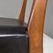 Mid-Century Italian Black Faux Leather and Wood Chairs, 1960s, Set of 4 14