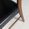 Mid-Century Italian Black Faux Leather and Wood Chairs, 1960s, Set of 4, Image 17