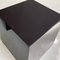 Dark Brown Lacquered Wood Cube-Shaped Bedside Tables, 1990s, Set of 2 11