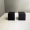 Dark Brown Lacquered Wood Cube-Shaped Bedside Tables, 1990s, Set of 2 7