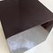 Dark Brown Lacquered Wood Cube-Shaped Bedside Tables, 1990s, Set of 2 12