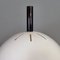 Italian Postmodern Black Metal Stem & White Metal Lampshade Floor Lamp, 1980s, Image 8