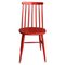 Mid-Century Modern Red Wooden Chair, Northern Europe, 1960s 1