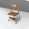 Modern Italian Wood Effect Laminate and Steel Chair Convertible Into Ladder, 1970s, Image 7