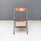 Modern Italian Wood Effect Laminate and Steel Chair Convertible Into Ladder, 1970s 6