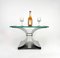 Quadratischer Couchtisch aus Stahl & Glas, Francois Monnet, Frankreich, 1970er 7