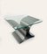 Square Coffee Table in Steel & Glass attributed to Francois Monnet, France, 1970s 4