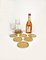 Barware Coasters in Acrylic Glass, Rattan & Brass in the style of Christian Dior, Italy, 1970s, Set of 12 5