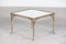 Mid-Century French Gilt Bronze & Faux Bamboo Mirror-Top Side Table, 1950 10