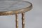 Mid-Century French Gilt Bronze & Bamboo Side Table, 1950s 2