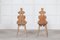 19th Century Swiss Elm Hall Chairs, 1890s, Set of 2 7