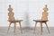 19th Century Swiss Elm Hall Chairs, 1890s, Set of 2, Image 3