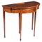 19th Century Mahogany and Satinwood Inlaid Serpentine Card Console Table 1