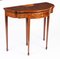 19th Century Mahogany and Satinwood Inlaid Serpentine Card Console Table 19