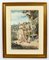 Belisario Gioja, The Romantic Walk, 19th Century, Watercolor, Framed 14