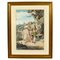 Belisario Gioja, The Romantic Walk, 19th Century, Watercolor, Framed 2