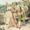 Belisario Gioja, The Romantic Walk, 19th Century, Watercolor, Framed 3