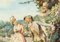 Belisario Gioja, The Romantic Walk, siglo XIX, acuarela, enmarcado, Imagen 6